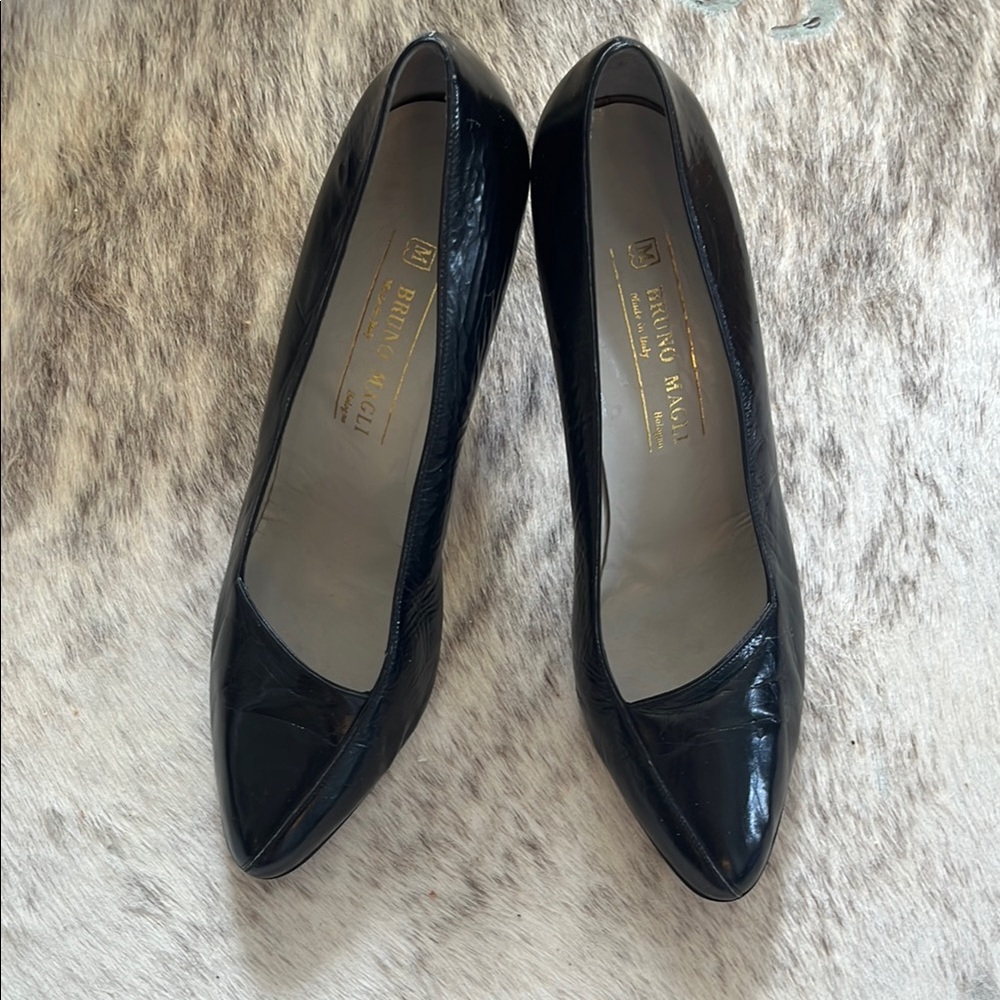 Bruno Magli Women's Black Leather Pumps